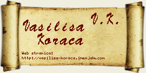 Vasilisa Koraca vizit kartica